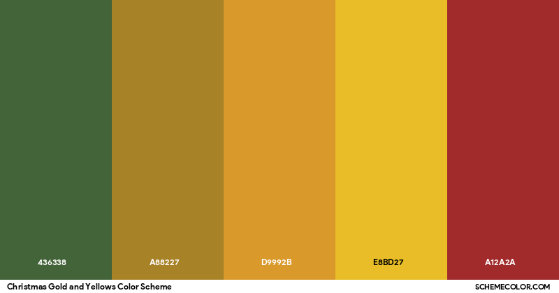 Christmas Gold And Yellows - color palette