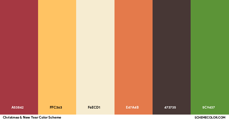 Christmas & New Year - color palette