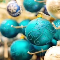 Christmas ornaments blue