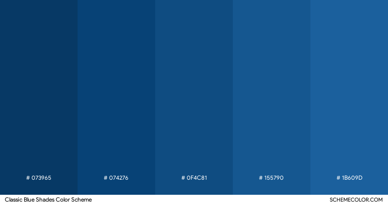 Classic Blue Shades color scheme