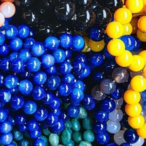 Brightly colored beads