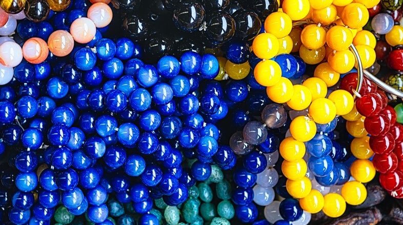 Brightly colored beads