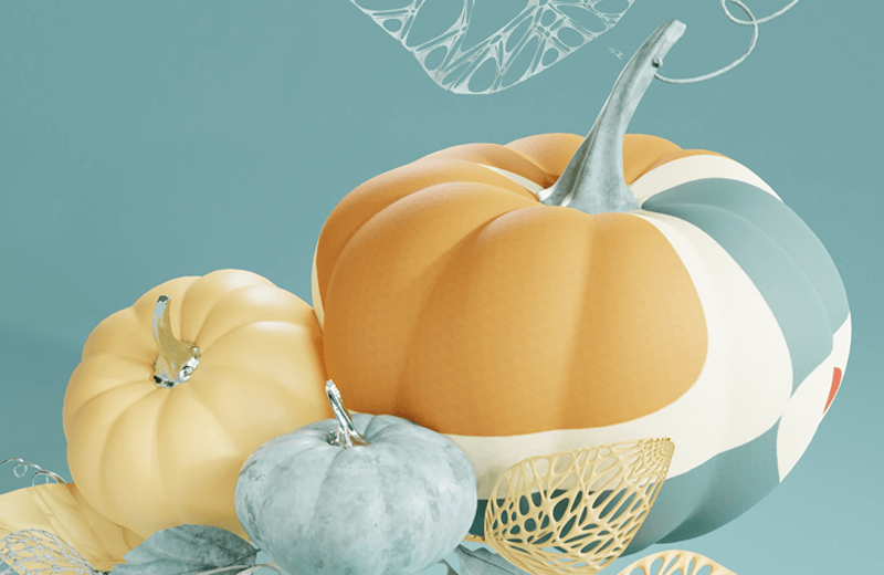 Colored pumpkin