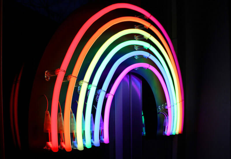Colorful Neon Lights Rainbow Image
