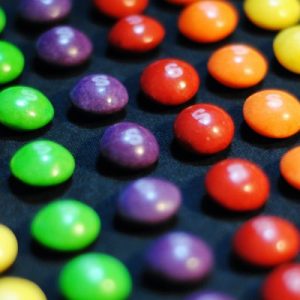Colorful Skittles candy