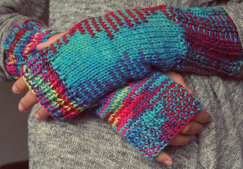 Colorful mittens for the winter