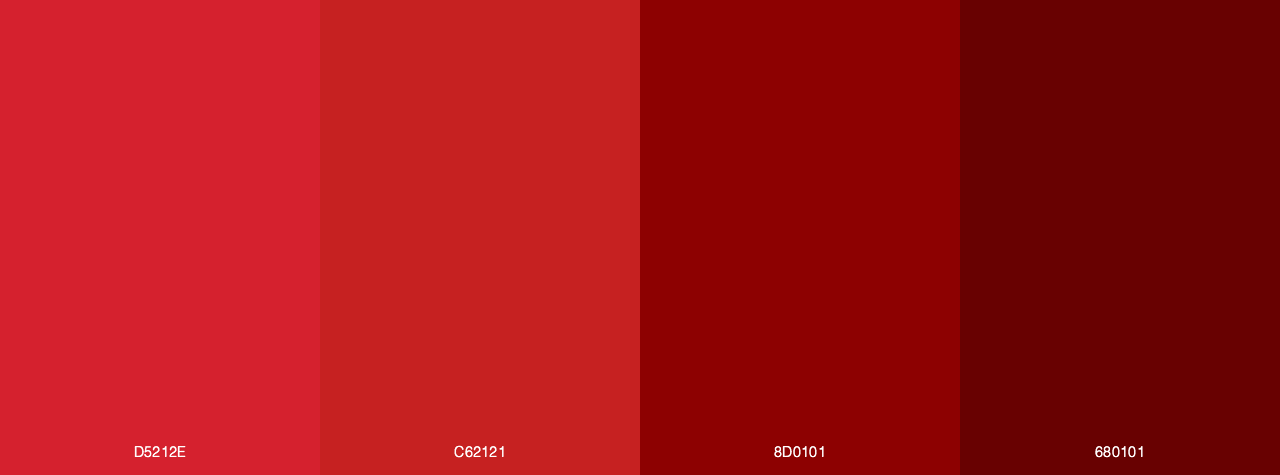 Dark Red Monochromatic Colors Palette