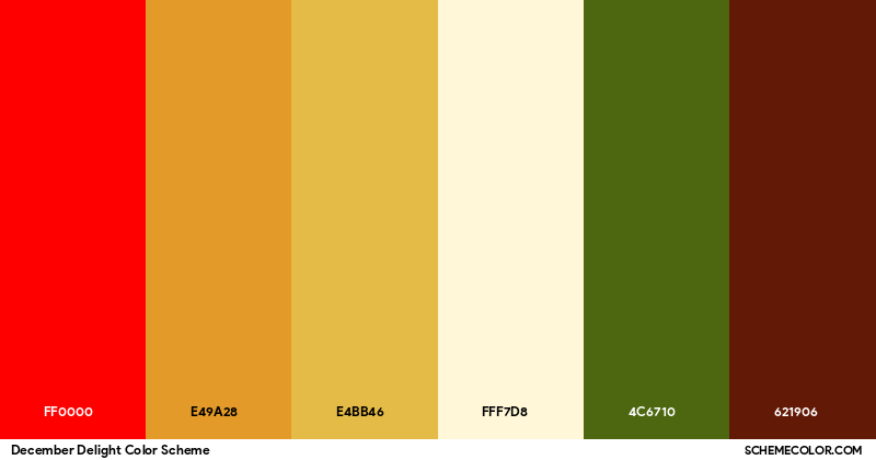 December Delight color scheme
