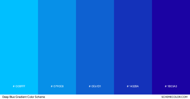 Deep Blue Gradient color scheme
