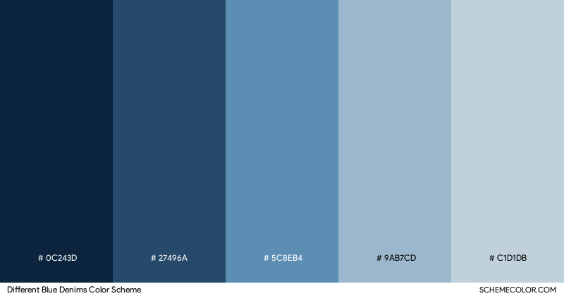 Different Blue Denims color scheme