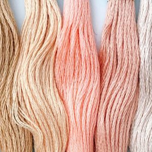 Embroidery threads -pastel colors