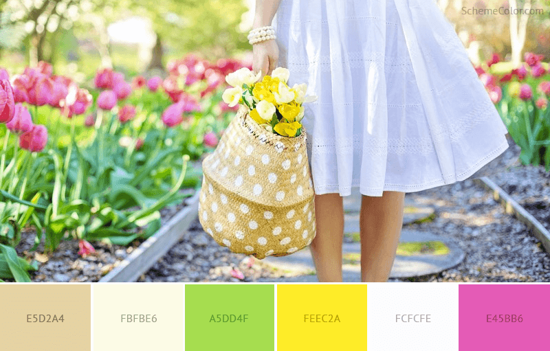 Gathering In The Garden - color scheme with color codes
