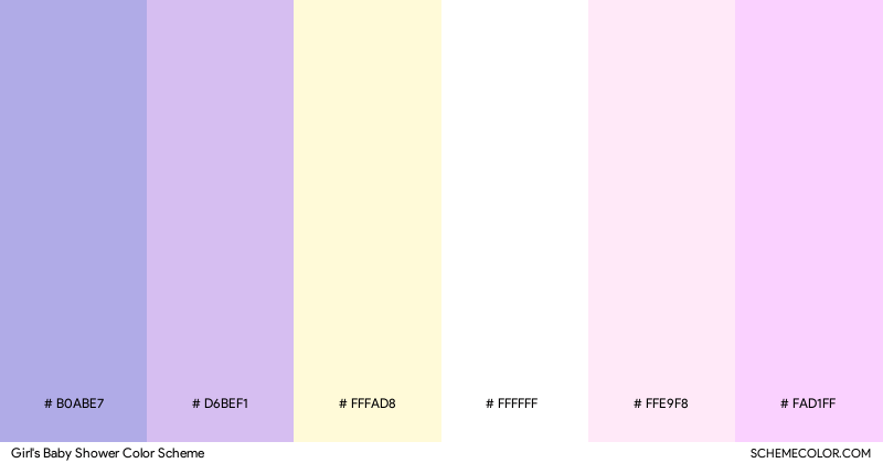 Girl’s Baby Shower color scheme