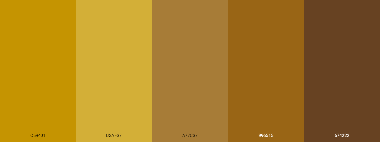 Gold And Brown Monochromatic color scheme palette