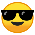 Google Smiling Face With Sunglasses Emoji