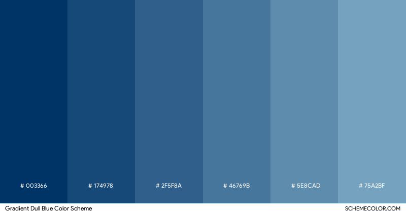 Gradient Dull Blue color scheme