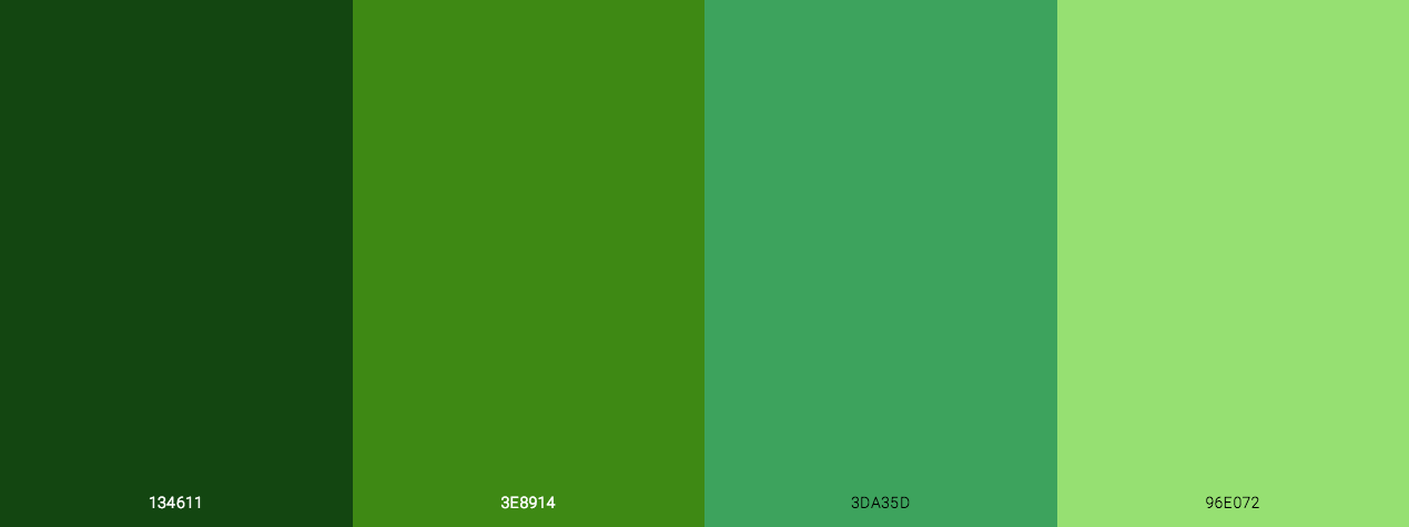 Green Day Monochromatic Color Palette