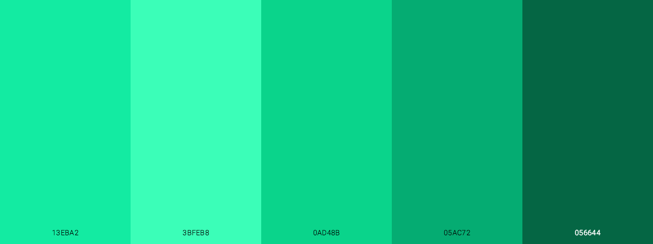 Green Diamond Monochromatic Color Scheme