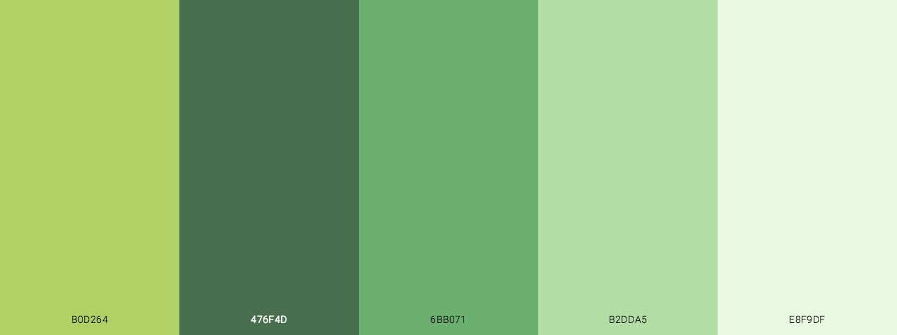 Green Spa Monochromatic Color Scheme