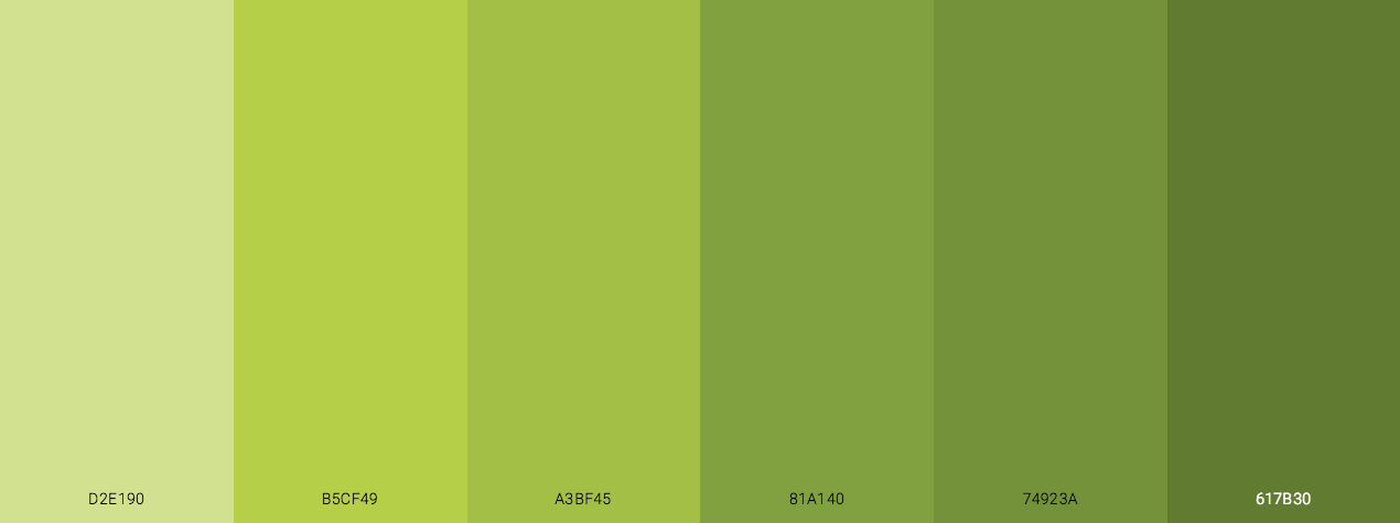 Green Undergrowth Monochromatic Color Scheme