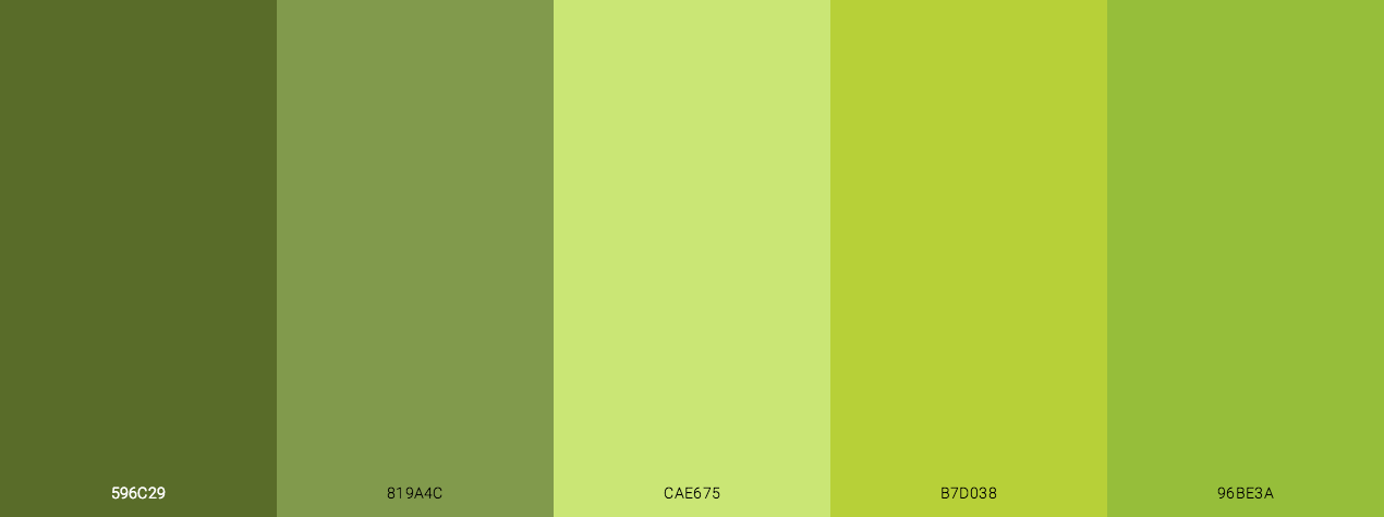 Greenz Monochromatic Color Palette