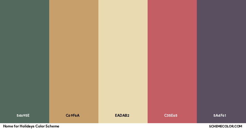 Home For Holidays - Color scheme