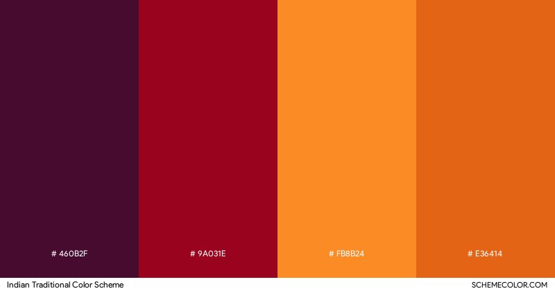 Indian Traditional color scheme