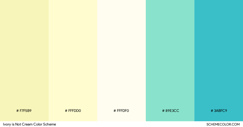 Ivory is Not Cream color scheme
