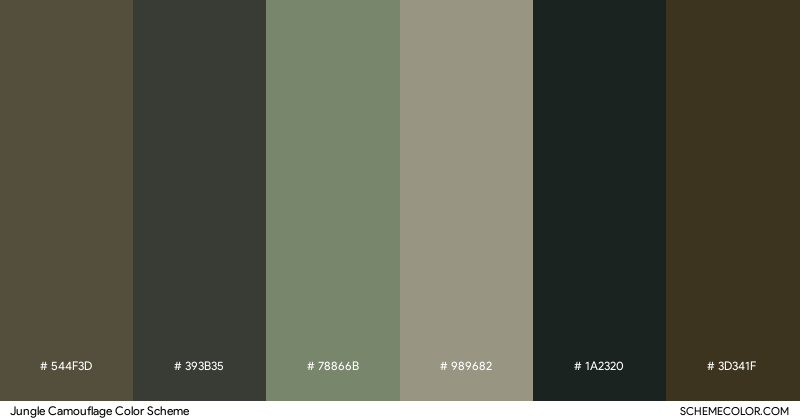 Jungle Camouflage color scheme