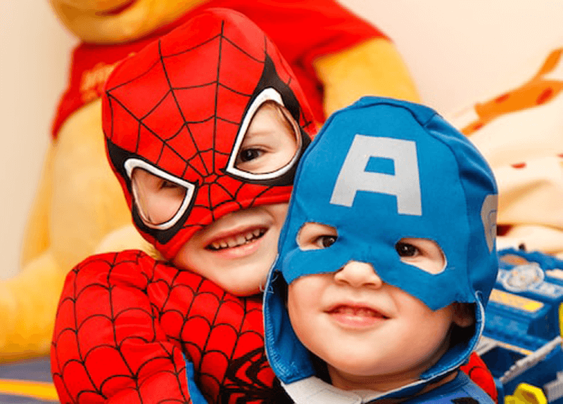 Kids in Spiderman