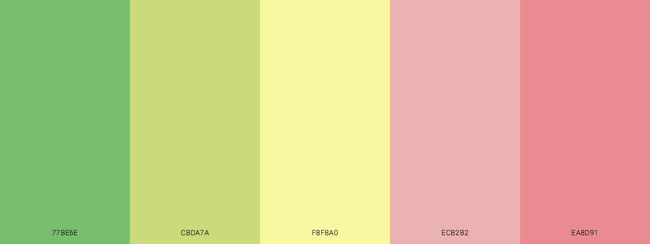 Kiss of Spring - color scheme palette with color code