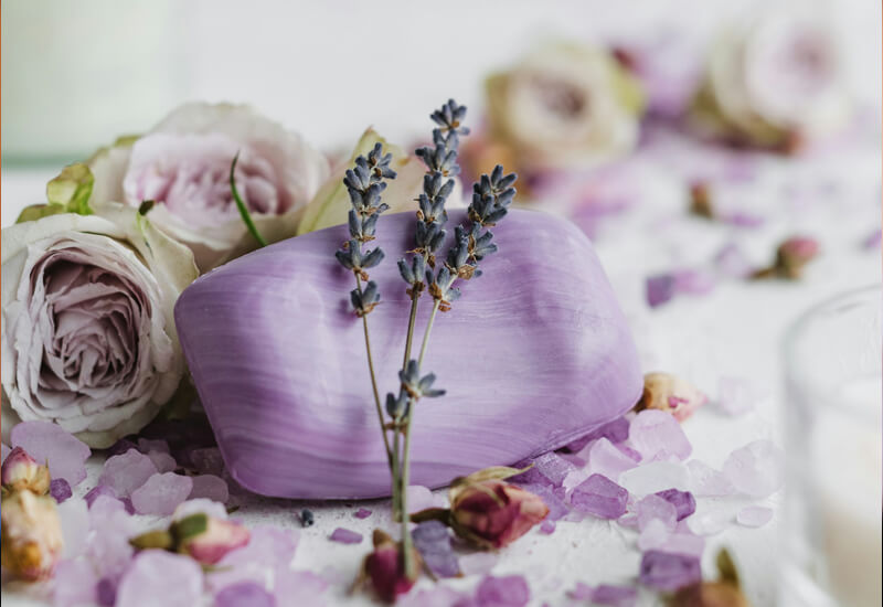 Lavender Soap with Roses Image