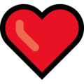Microsoft Red Heart Emoji