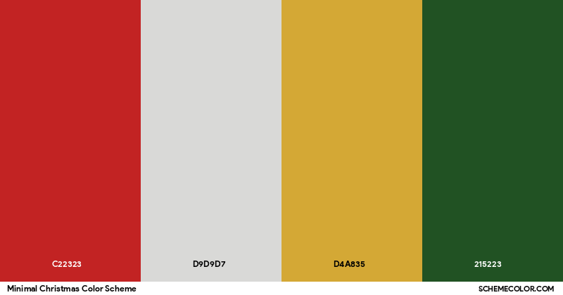Minimal Christmas - color scheme