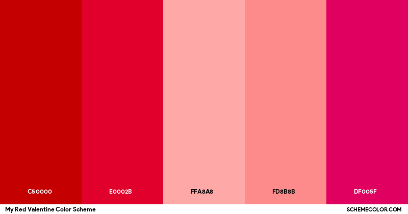 My Red Valentine color scheme