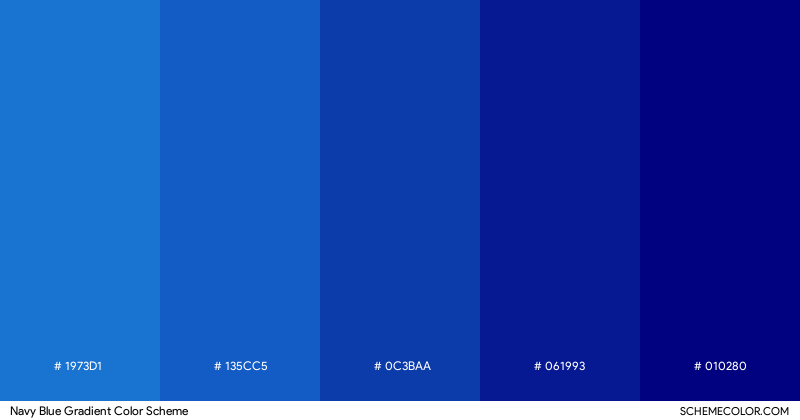 Navy Blue Gradient color scheme