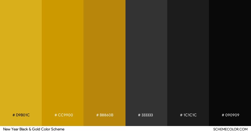 New Year Black & Gold color scheme
