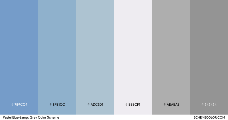 Pastel Blue & Grey color scheme