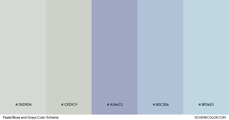 Pastel Blues and Grays color scheme