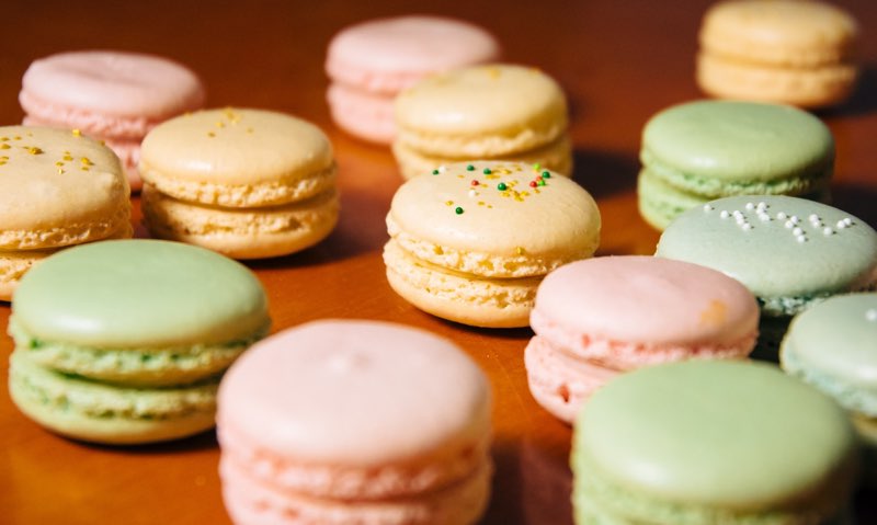 Pastel colored macaroons