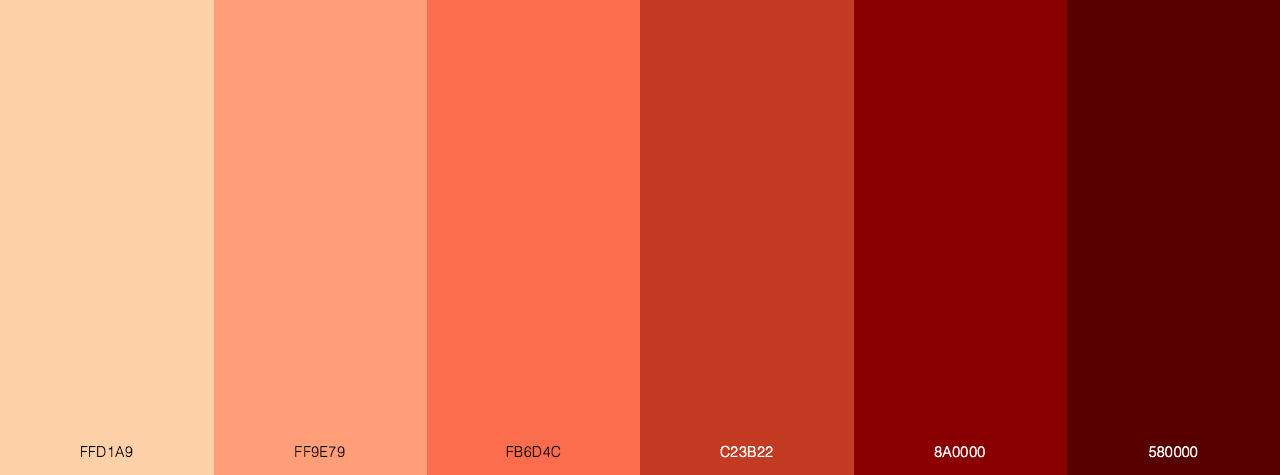 Pastel Red Monochromatic Color Scheme