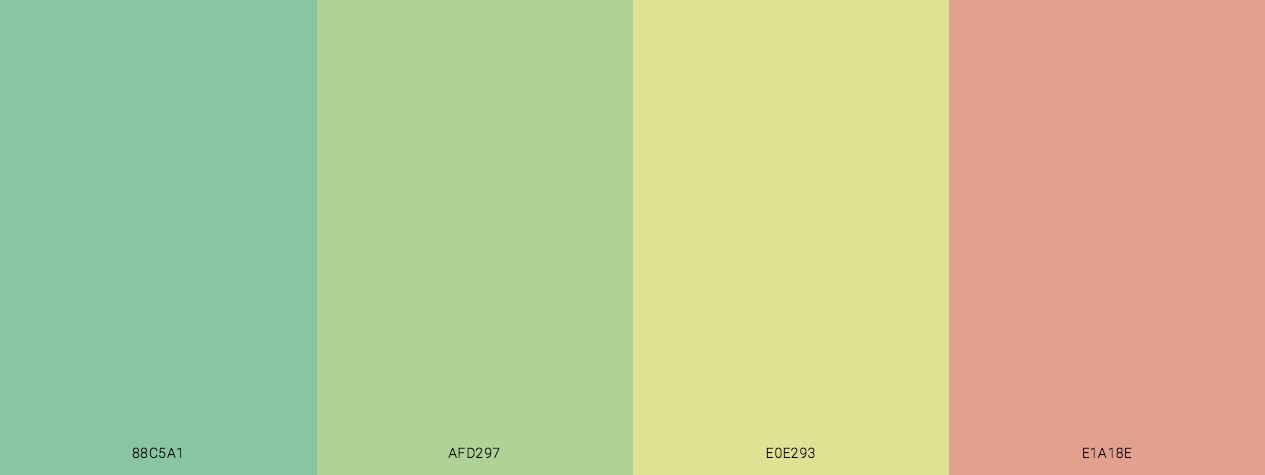 Pastel Spring - color scheme with color codes