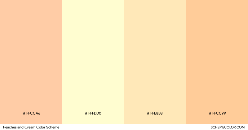 Peaches and Cream color scheme