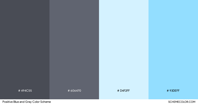 Positive Blue and Gray color scheme
