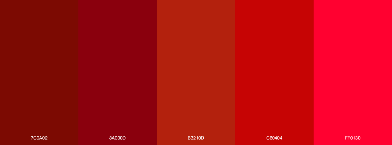 Reality Red Stone color palette