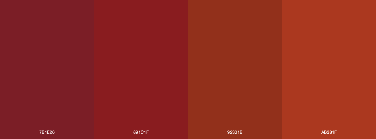 Red Brown Leather Color Palette