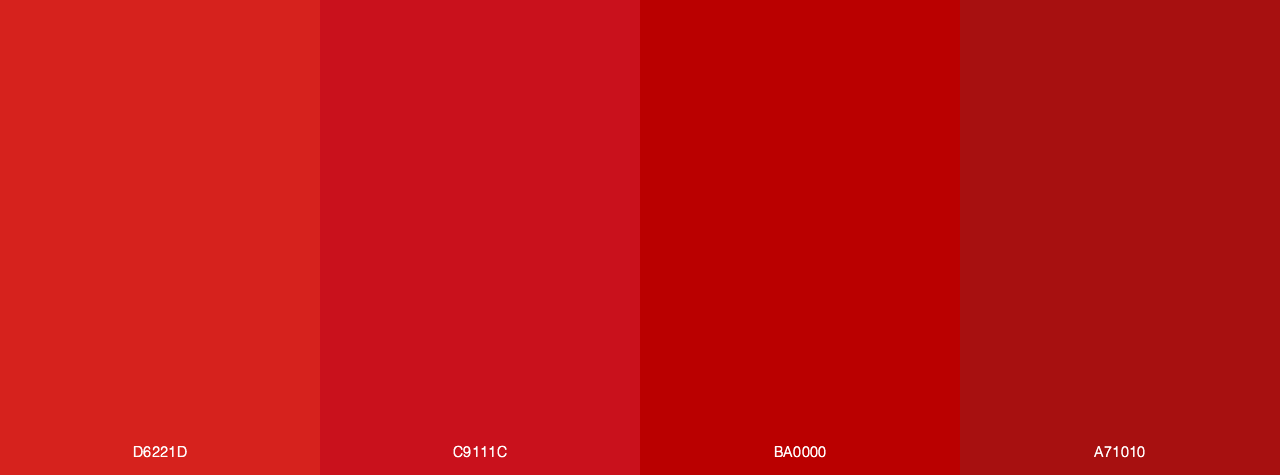 Red Ribbon color palette
