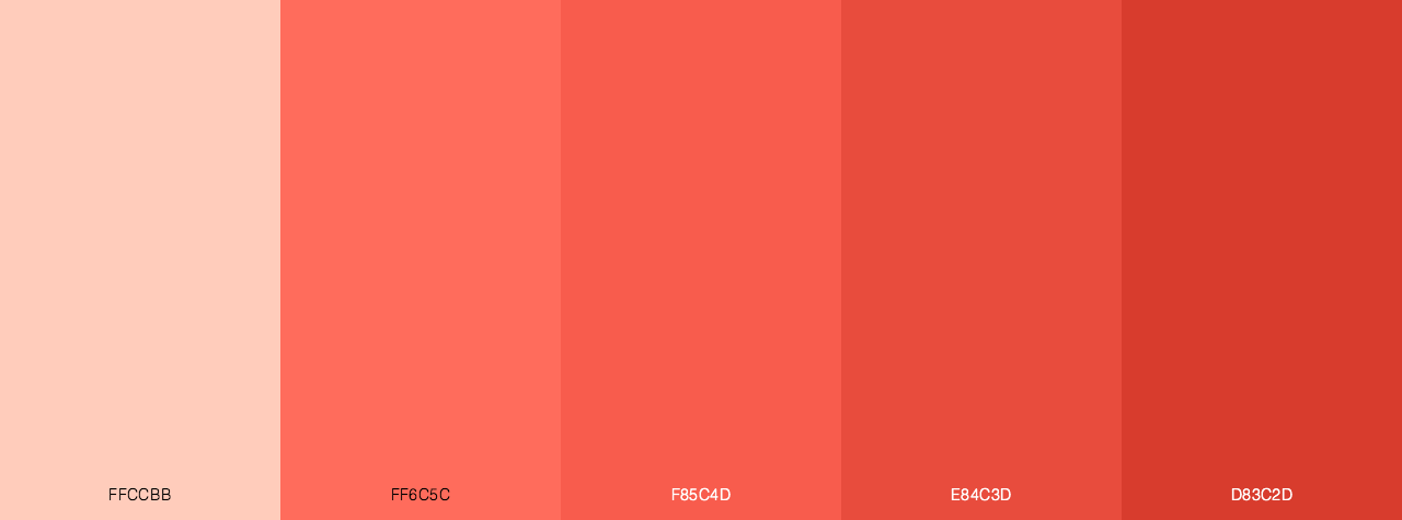 Reddish Tones color palette