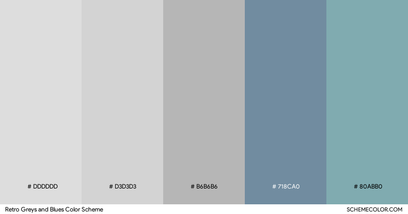 Retro Greys and Blues color scheme