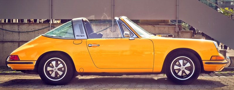 Retro Yellow Car
